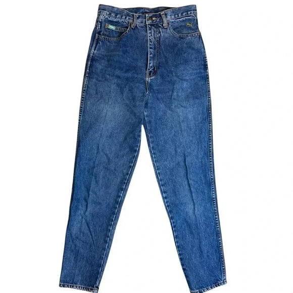 🔥Vintage Y2K Puma‎ Mom Jeans High Rise Dark Wash Size 29 - Picture 1 of 9